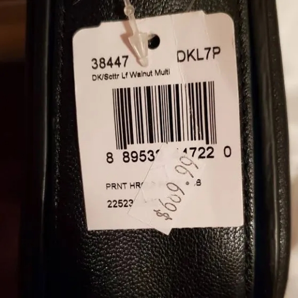 COACH Page Scattered Leaf/Walnut Printed Calf hair Crossbody - Picture 2 of 10